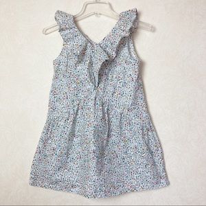 Tea Collection Floral Print Sleeveless Ruffle Top Size 12